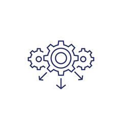 business process, operations line icon