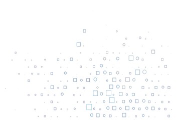 Light BLUE vector cover with circles, cubes.