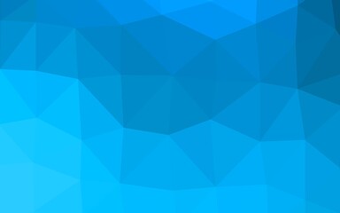 Light BLUE vector abstract polygonal cover. A completely new color illustration in a vague style. Triangular pattern for your business design.