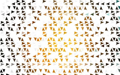 Light Orange vector pattern in polygonal style. Glitter abstract illustration with triangular shapes. Pattern for busines ad, booklets, leaflets