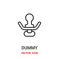 dummy icon vector symbol. pacifier symbol icon vector for your design. Modern outline icon for your website and mobile app design.