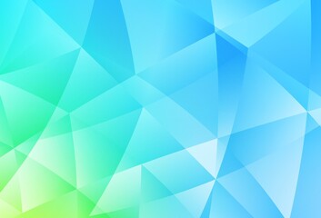 Light Blue, Green vector triangle mosaic template.