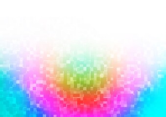 Light Multicolor, Rainbow vector pattern in square style.