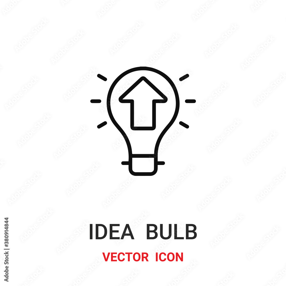 Poster idea bulb vector icon. modern, simple flat vector illustration for website or mobile app.creative or