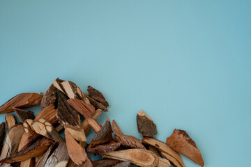 Four old wooden boards isolated on a white background. Old Wood plank, isolated on white background