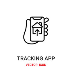Tracking app vector icon. Modern, simple flat vector illustration for website or mobile app.App symbol, logo illustration. Pixel perfect vector graphics	