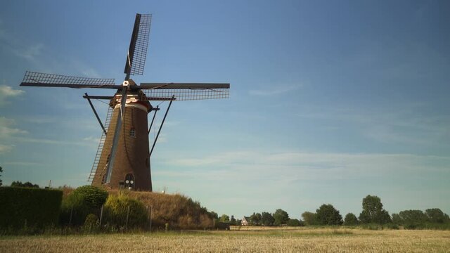 Typical Dutch Windmill in the back.