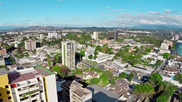 Aerial view of dow town Guatemala City
