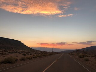 sunset in the desert
