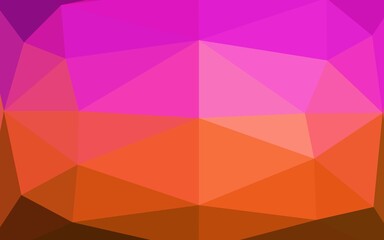 Dark Pink, Yellow vector low poly layout. Geometric illustration in Origami style with gradient. Completely new design for your business.
