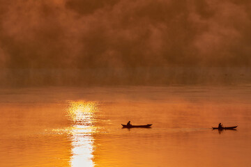 The west bank of the River Nile during sunset