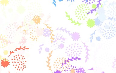 Fototapeta premium Light Multicolor vector doodle background with flowers, roses.