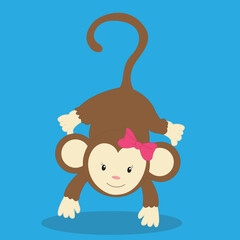monkey-girl tail up