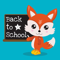 school-fox-blackboard