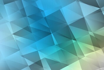 Light Blue, Green vector gradient triangles texture.