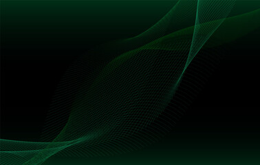 abstract background waves spectrum, dynamic line, green background