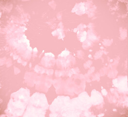 Pink Spiral Tie Dyed. Hippie Swirl Pattern. Batik 