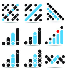 Dotted Line Logo Vector Design Element .