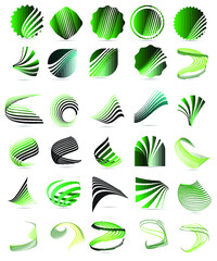 Fototapeta premium Unusual Logo Design with Stripes. Vector Illustration. 