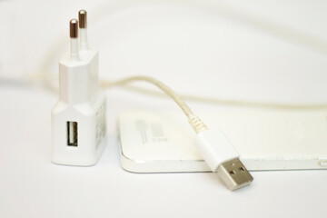 Smartphone and phone charge with power cord