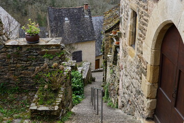 Fototapeta na wymiar The houses in Najac, France