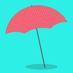 swimming umbrella red