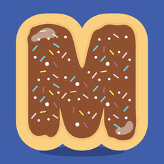 YUMMY-CHOCOLATE-DONUT ALPHABET M