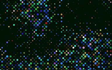 Light Multicolor, Rainbow vector cover with spots. Blurred bubbles on abstract background with colorful gradient. Pattern for ads, booklets.