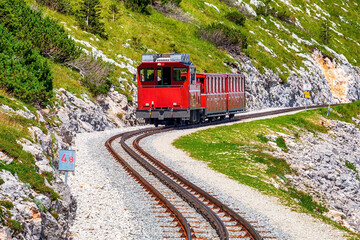 Zahnradbahn Schafbergbahn bei Salzburg im Salzkammergut, Alpen, Österreich