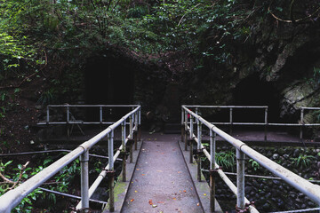 高尾山 登山道脇の洞窟