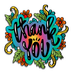 Thank you hand lettering. Slogan concept.