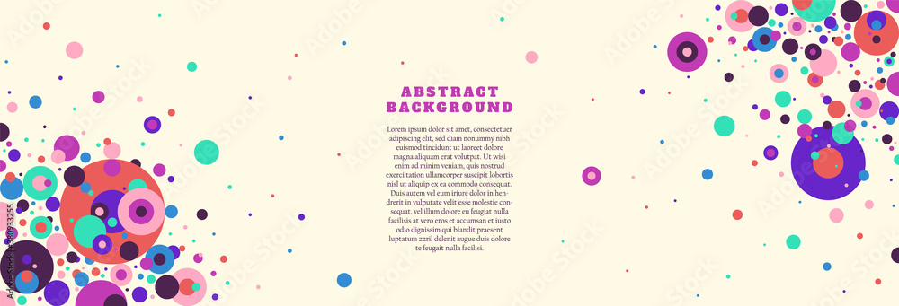 Poster abstract background design with colorful circles. vector illustration.