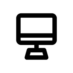 Computer Line Icon - Vector Illustration