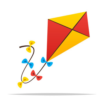 recommend clip art: Flying kite vector isolated illustration