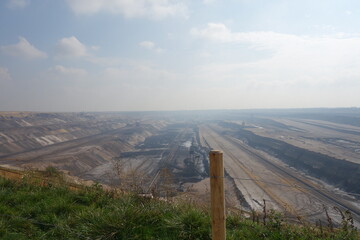 Braunkohle Tagebau Garzweiler. Fossile Energieträger in Deutschland.