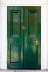 Distinguished green entrance in London 