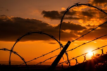 Barbed Wire Sunset