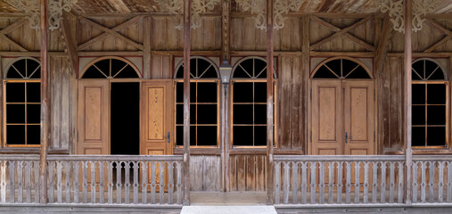 historic wooden house detail