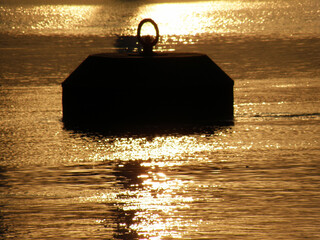 Kolkata Riverfront on the banks of Ganga or Hooghly River, photo taken around sunset time.