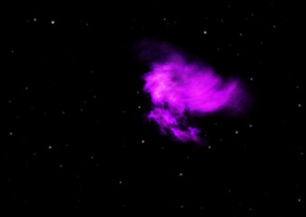 Being shone nebula and star field. 3D rendering