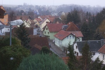 冬のドイツ、エアフルトの町並み