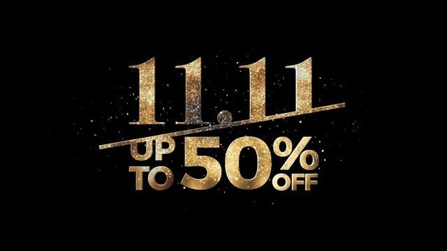 11.11 Online Shopping sale 50% Off + Alpha Channel