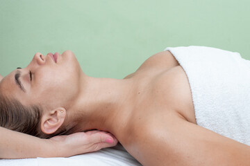 wellness massage in the spa salon