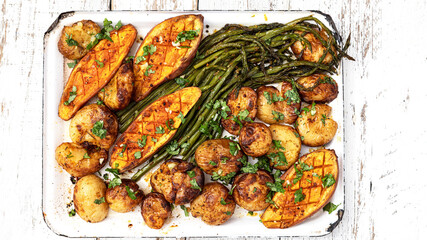 grilled vegetables on a grill