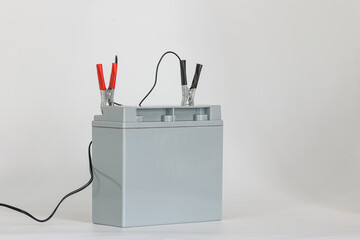 Nanoscale Gel Deep cycle battery on white background