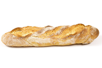 baguette de pain sur un fond blanc