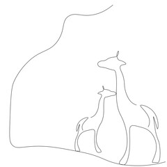 Giraffe african wild animals. Vector illustration