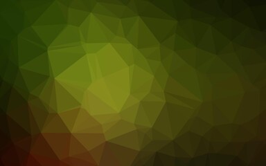 Dark Green, Yellow vector low poly layout. Geometric illustration in Origami style with gradient. The best triangular design for your business.