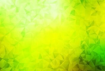 Light Green, Yellow vector polygon abstract layout.