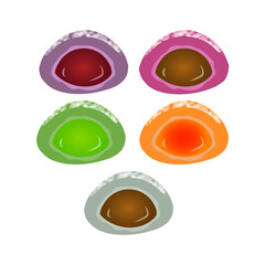 Mid-Autumn Festival. Vector illustration. Japanese food